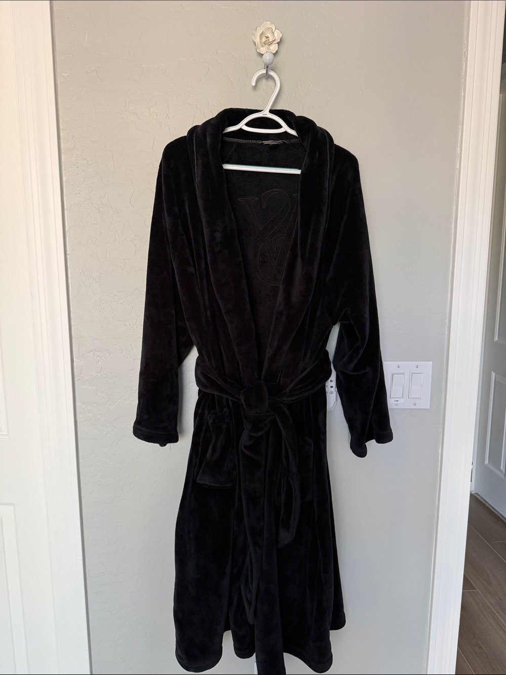 Victoria's Secret Black Plush Robe